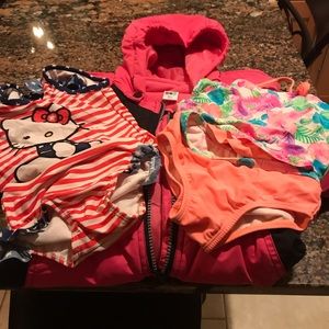 24 mo Girls Healthtex Jumpsuit & 2 Bathing Suits
